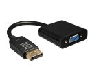 DINIC DisplayPort Adapter St. auf VGA Bu., schwarz, 0,2m